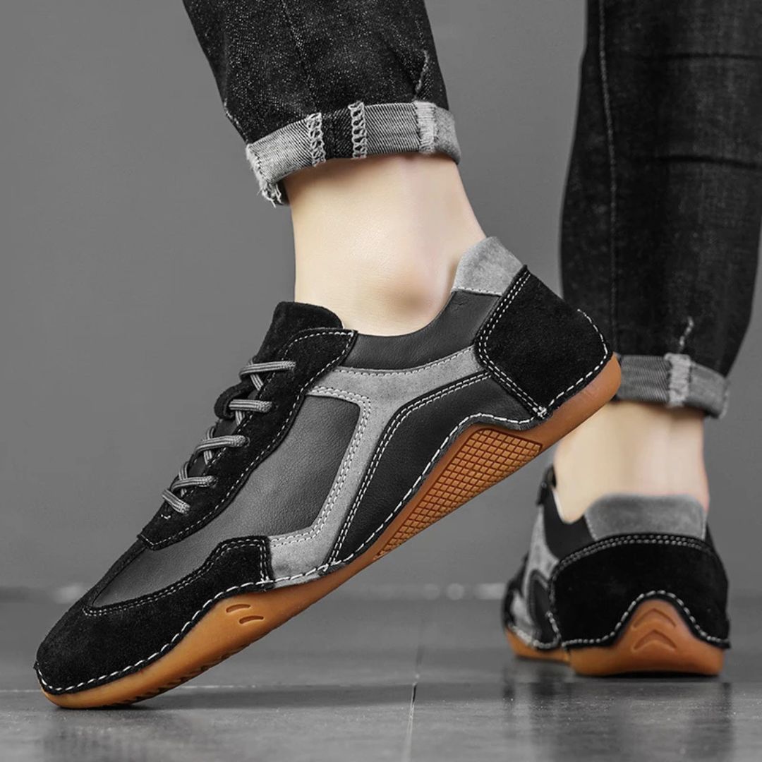 Giovanni Retro-Sport Leather Sneakers