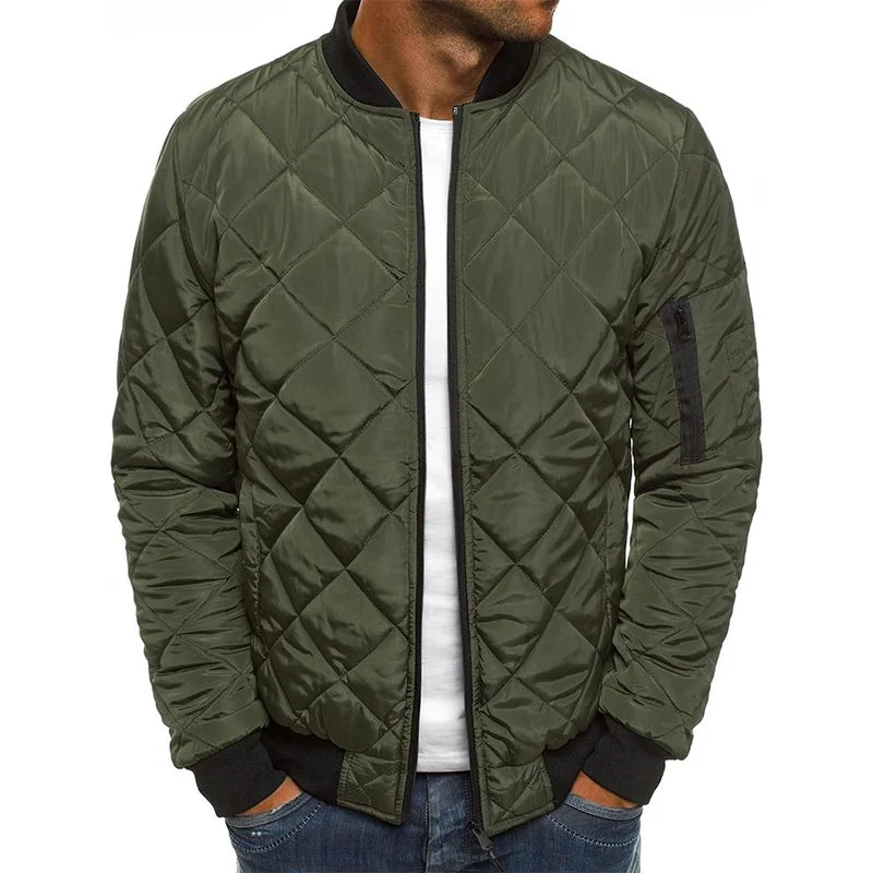 Dale | Cotton Jacket with Diamond Pattern